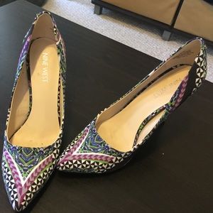Nine West- blue/ multi 5.5